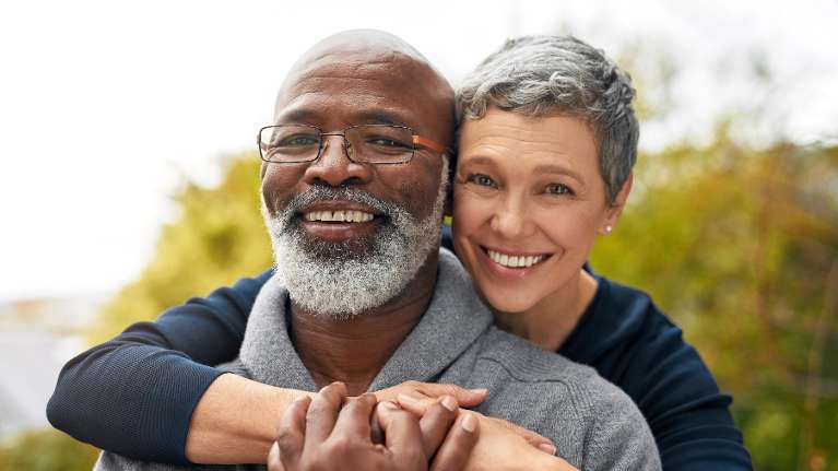 couple smiling