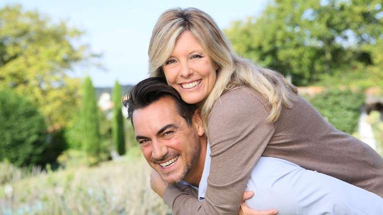couple smiling in Mesquite, TX